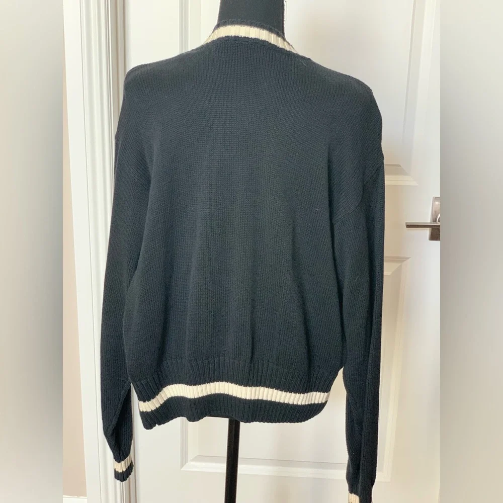 Liz Claiborne Black and White Cardigan Sweater - Picture 2 of 4